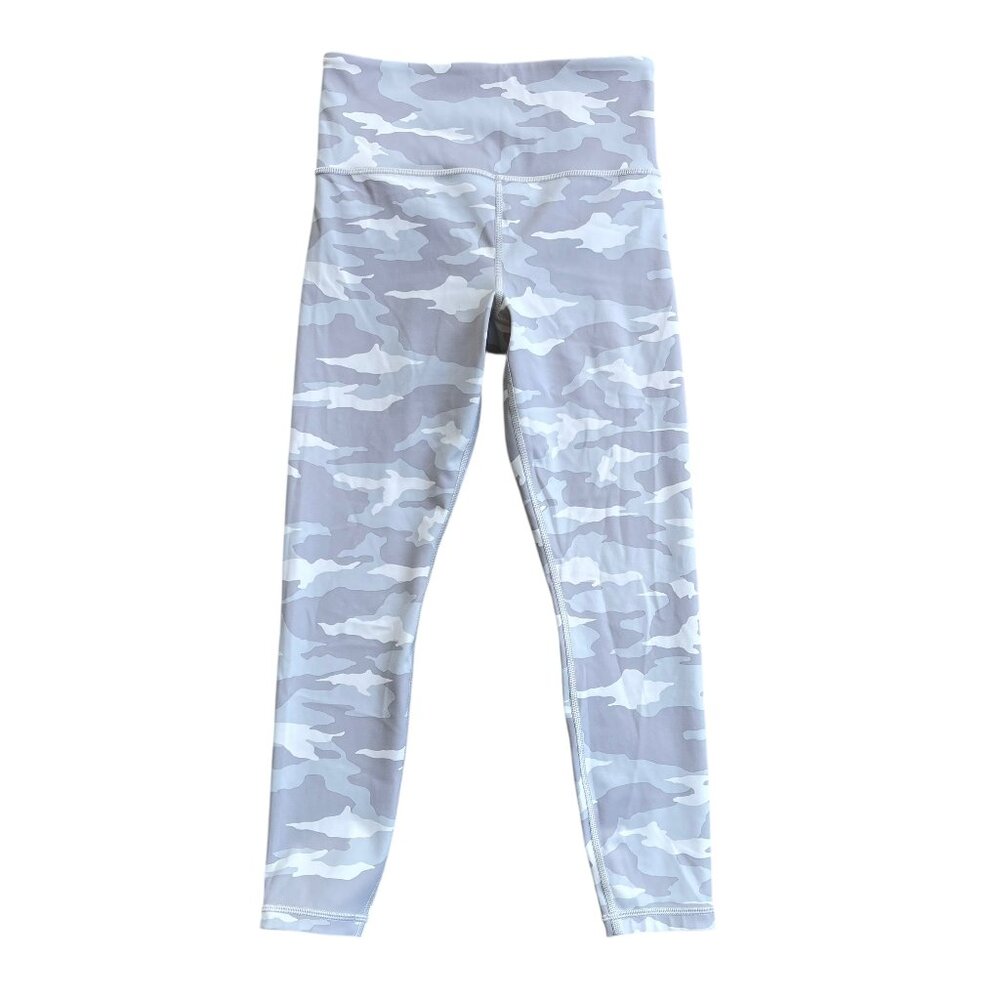 Athleta Elation 7/8 Tight Grey Camo Leggings SZ S High Waisted athleisure